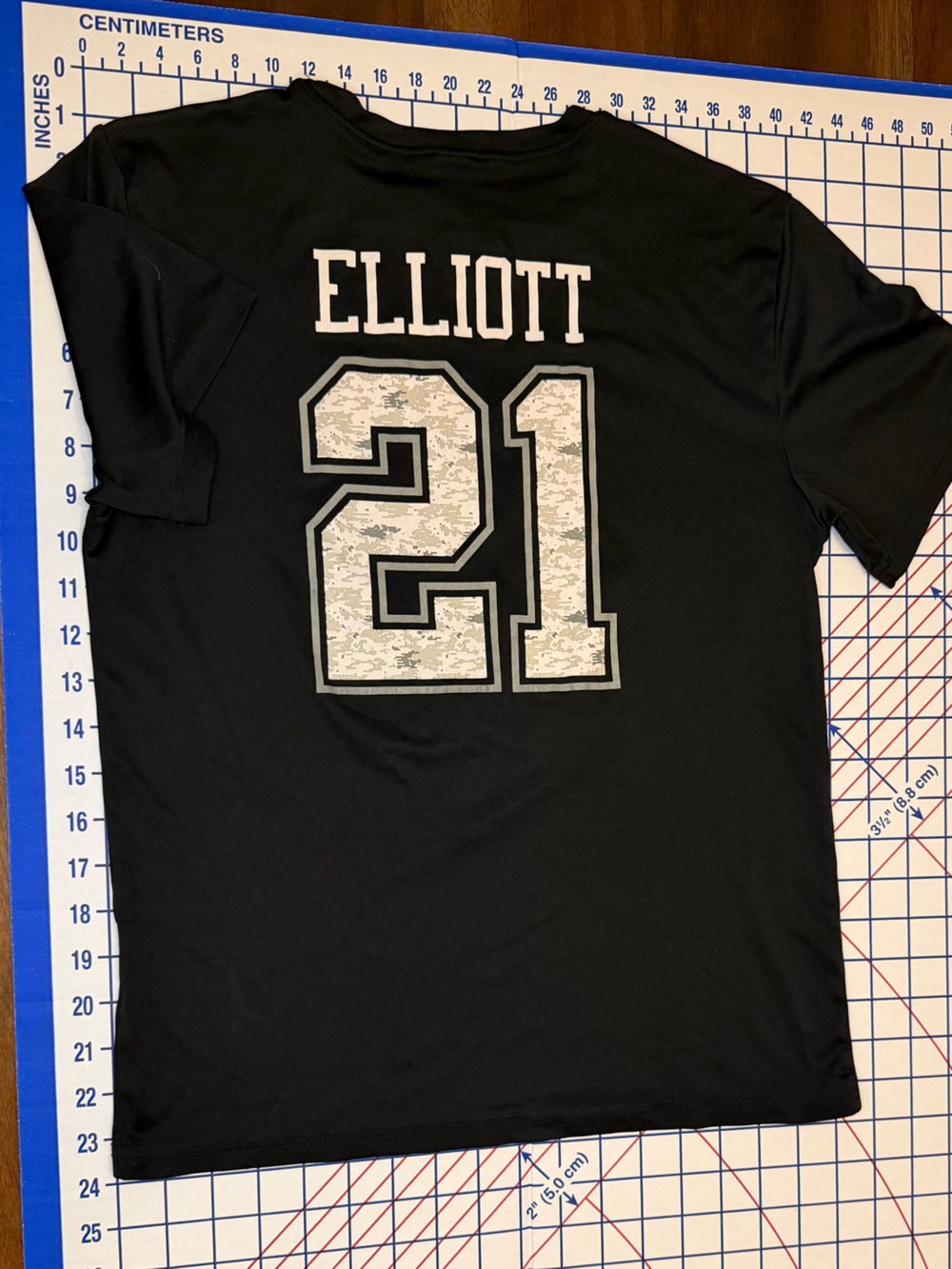 Dallas Cowboys NFL Camo Black Tee Ezekiel Elliott #21 - Picture 2 of 3
